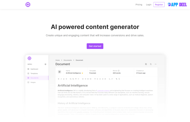AI Content Generator Platform PHPCONTENT AI
