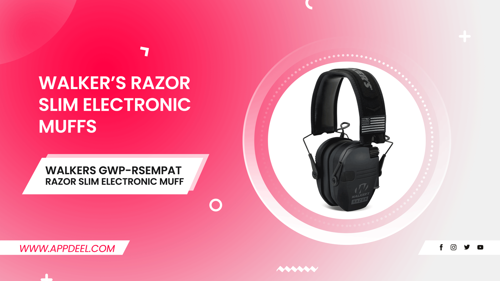 Walkers GWP-RSEMPAT Razor Slim Electronic Muff